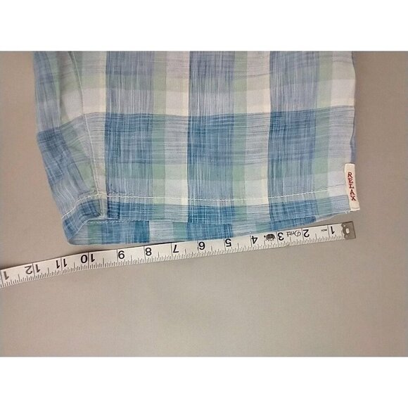 Tommy Bahama Relax Shorts Mens 33x10 100% Linen Plaid Bermuda Beach - Picture 5 of 13